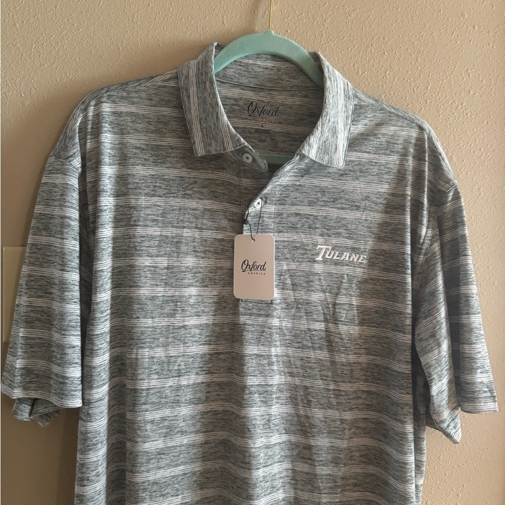 Tula Gray Striped Men's Polo Shirt